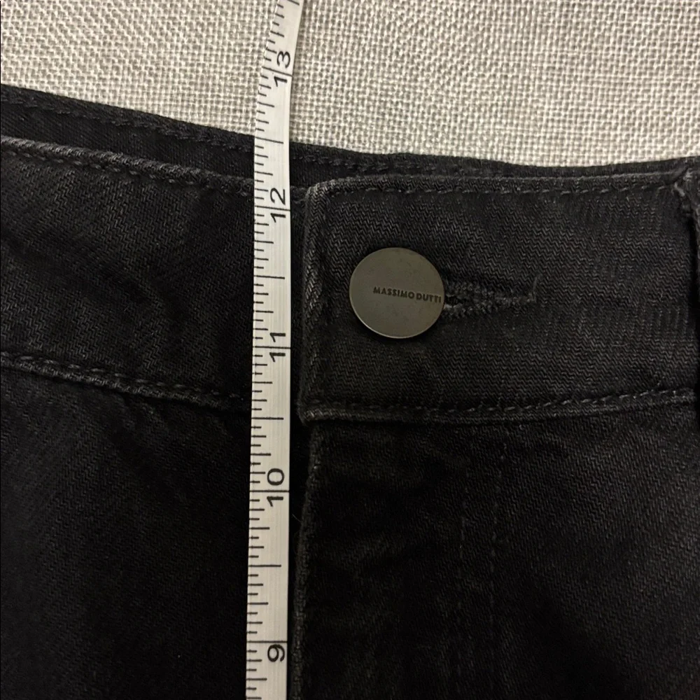 Massimo Dutti Black High-Rise, Straight Leg Jeans. - Picture 9 of 11